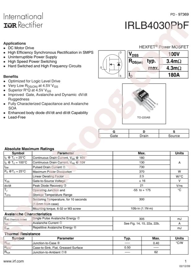 IRLB4030PBF
