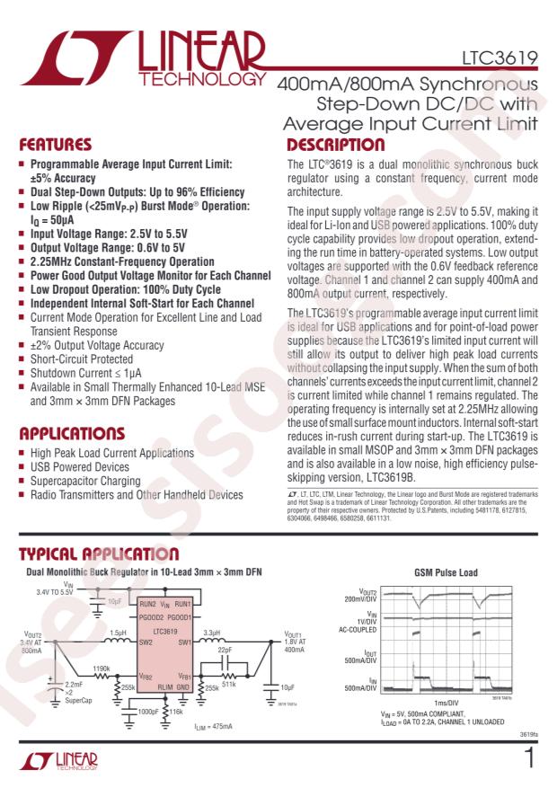 LTC3619EDD#PBF