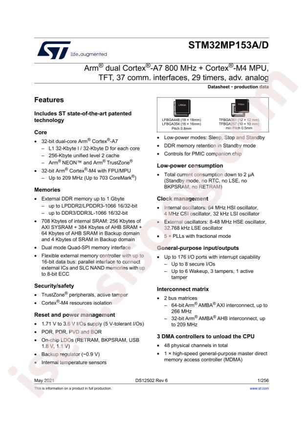 STM32MP153AAC3