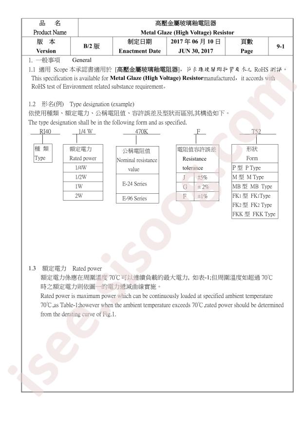 RI40-2W-510KΩ ±5% T