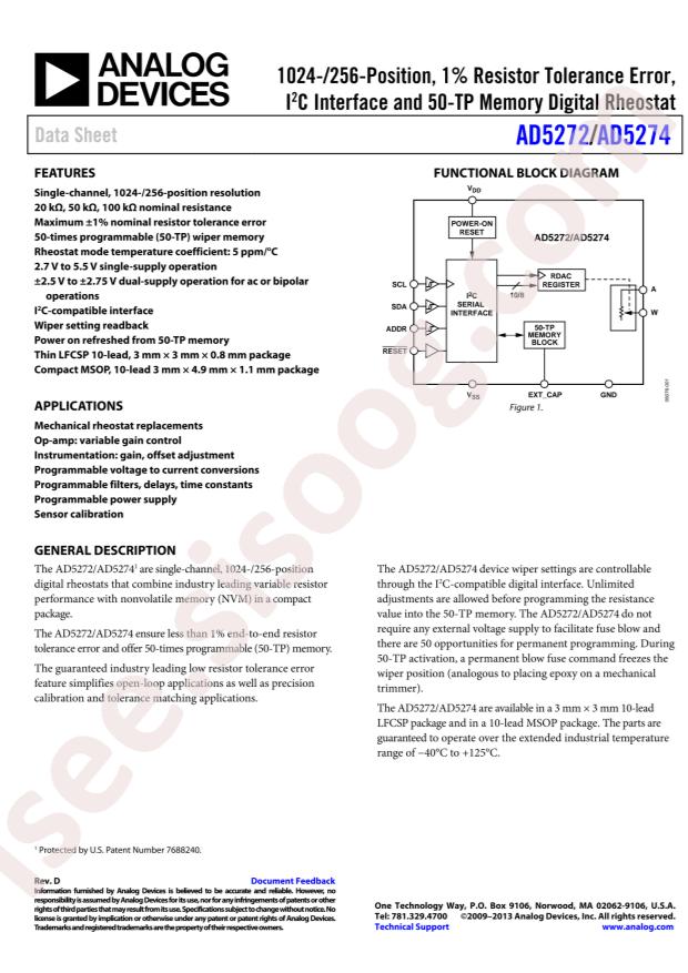 AD5272BRMZ-50