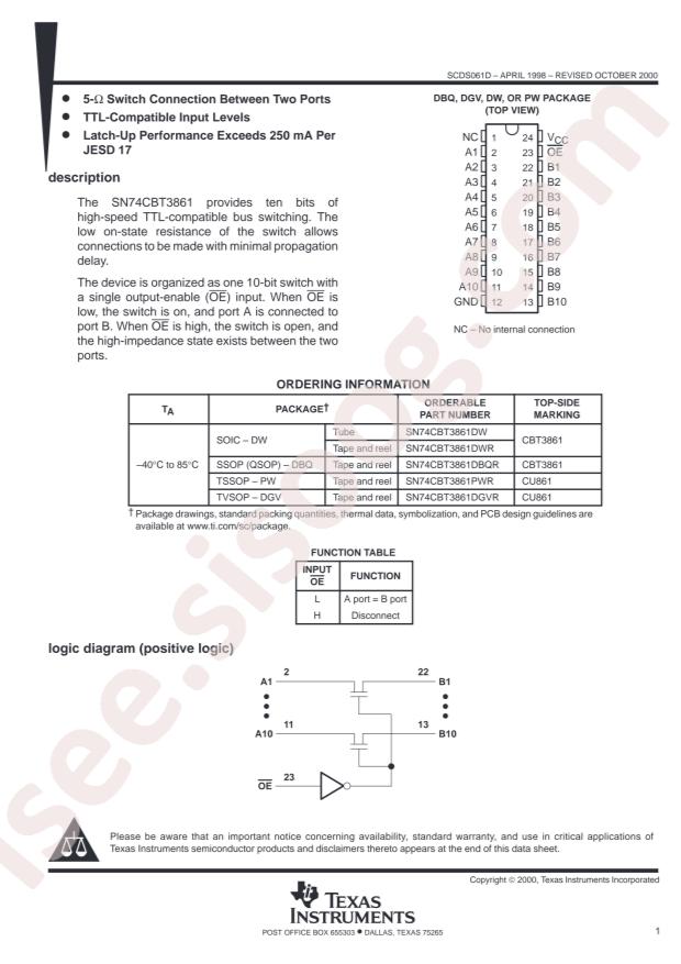 SN74CBT3861DBQR
