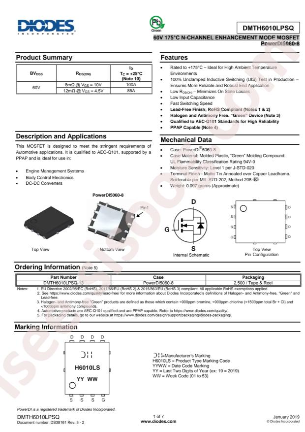 DMTH6010LPSQ-13