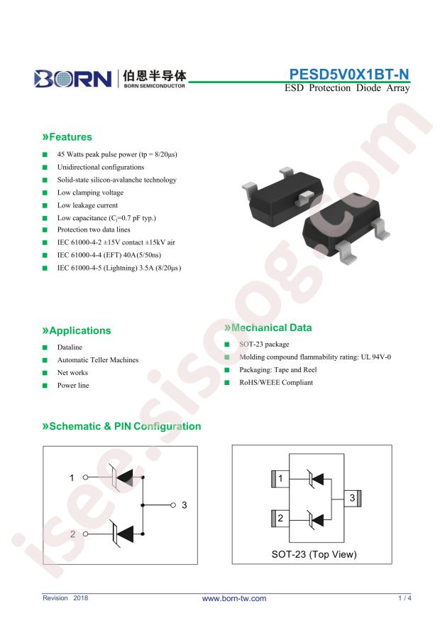 PESD5V0X1BT-N