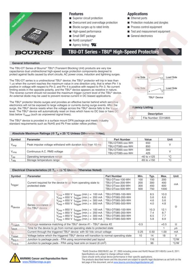 TBU-DT085-200-WH