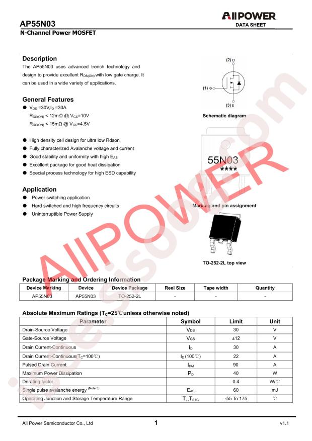 AP55N03K