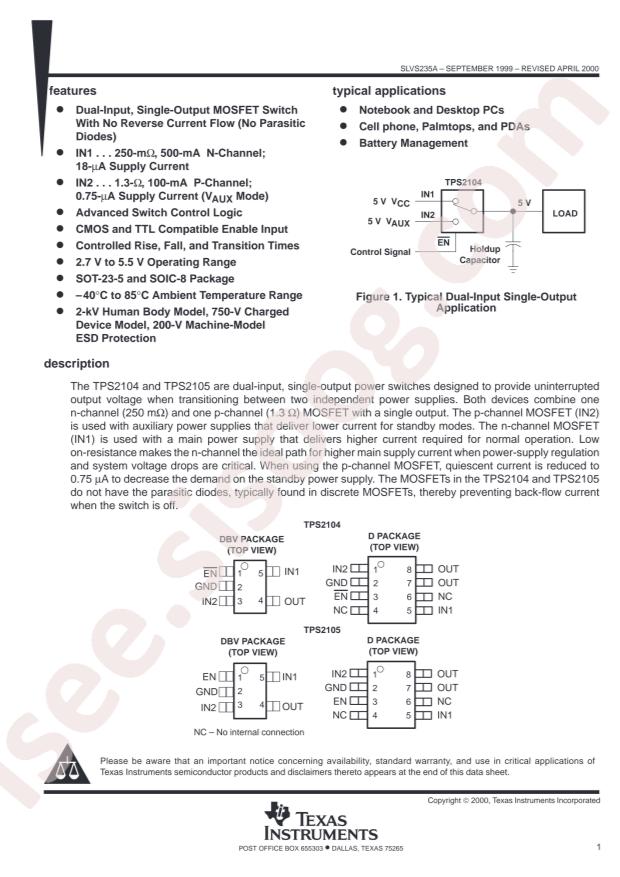 TPS2105DBVT