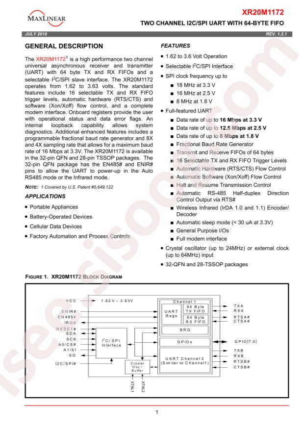 XR20M1172IL32TR-F