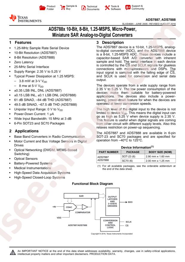 ADS7888SDBVR