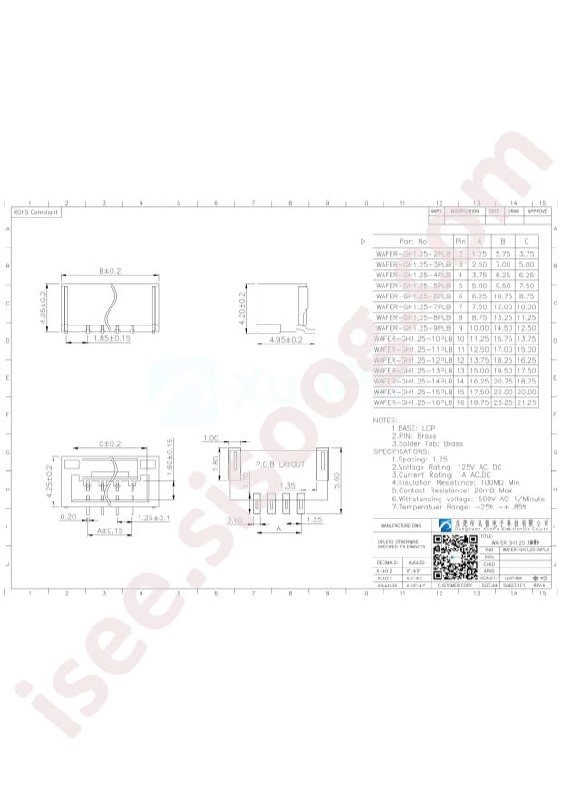 WAFER-GH1.25-4PLB