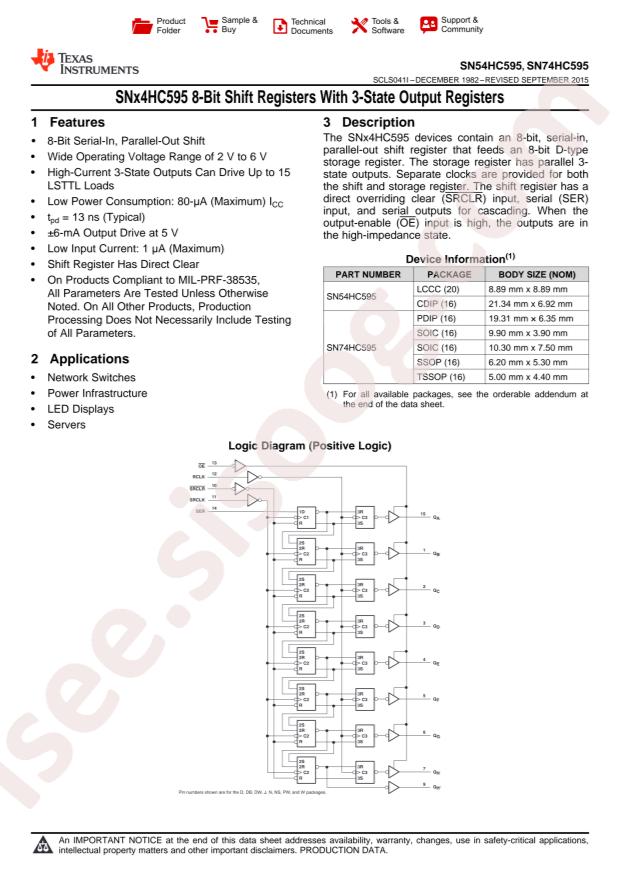 SN74HC595DR