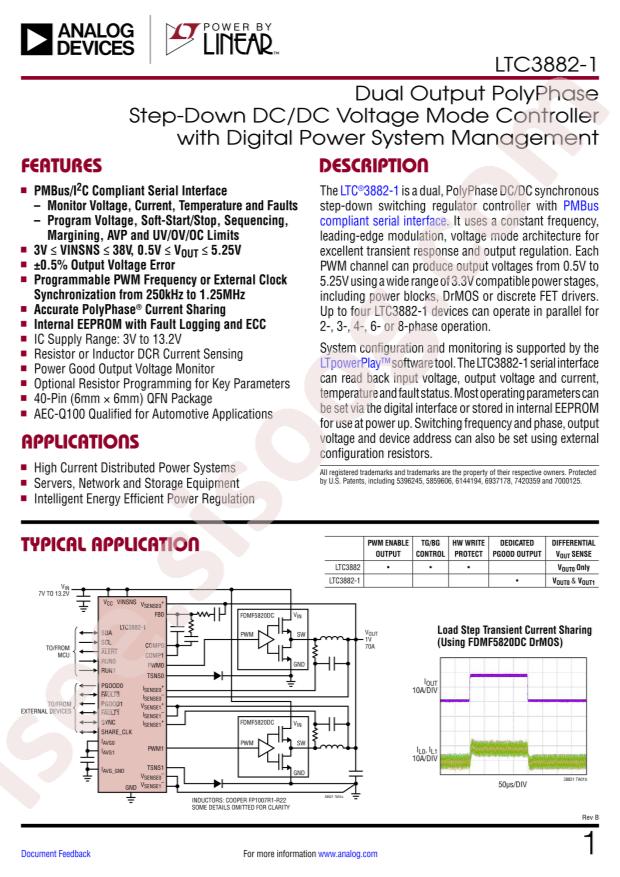 LTC3882EUJ-1#PBF