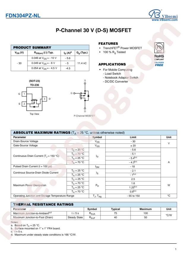 FDN304PZ-NL-VB