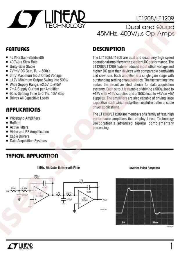LT1208CS8#PBF