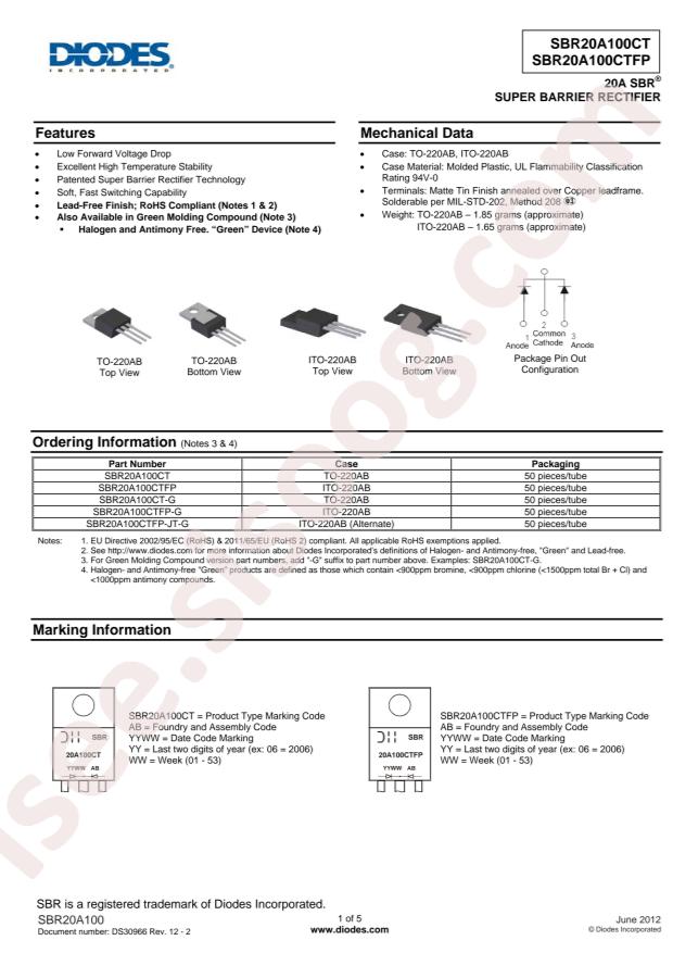 SBR20A100CTFP