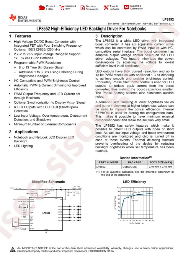 LP8552TLE-E04/NOPB