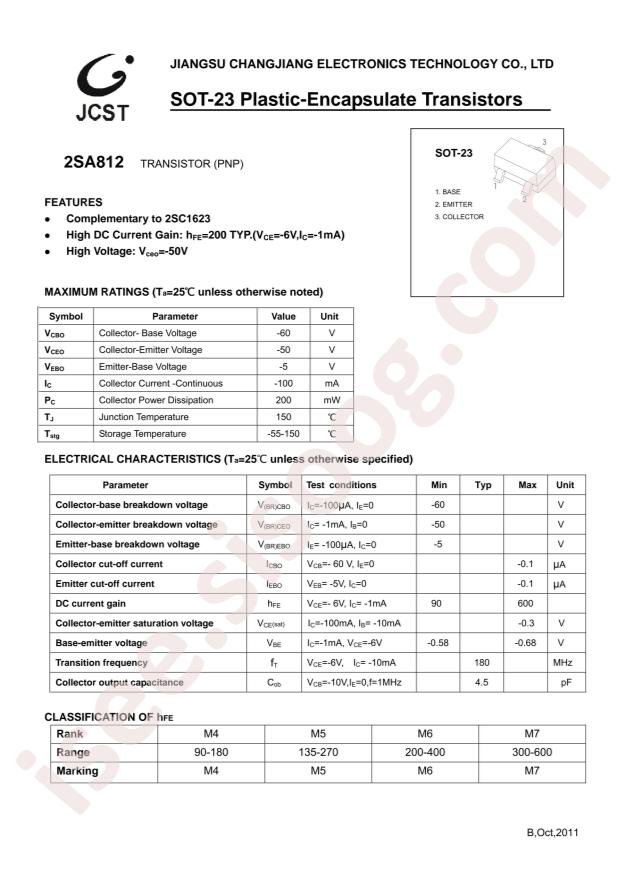 JSCJ 2SA812(RANGE:300-400)