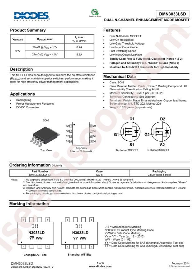 DMN3033LSD-13