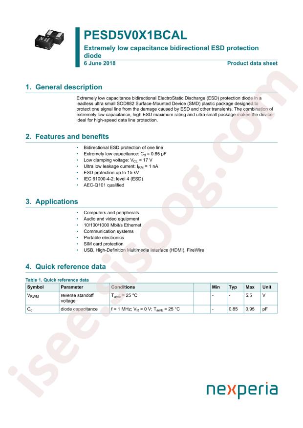 PESD5V0X1BCAL,315