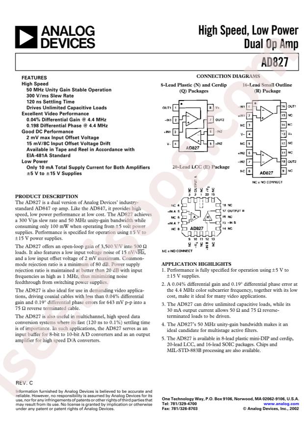 AD827JRZ-16-REEL