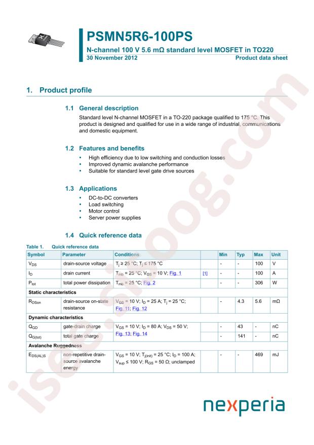 PSMN5R6-100PS,127