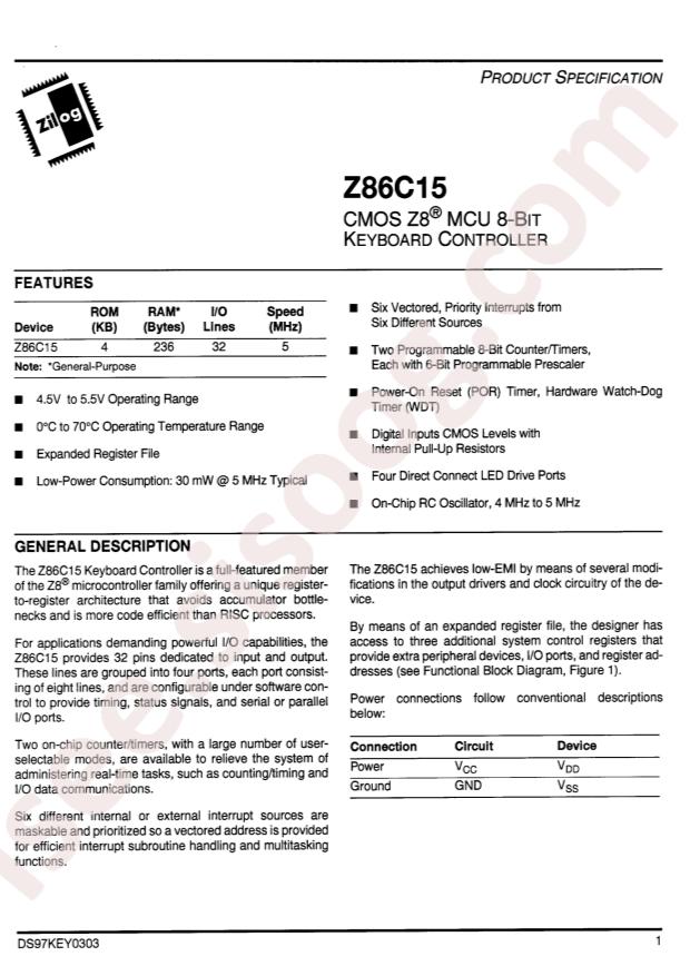 Z86C1505VSCR2306