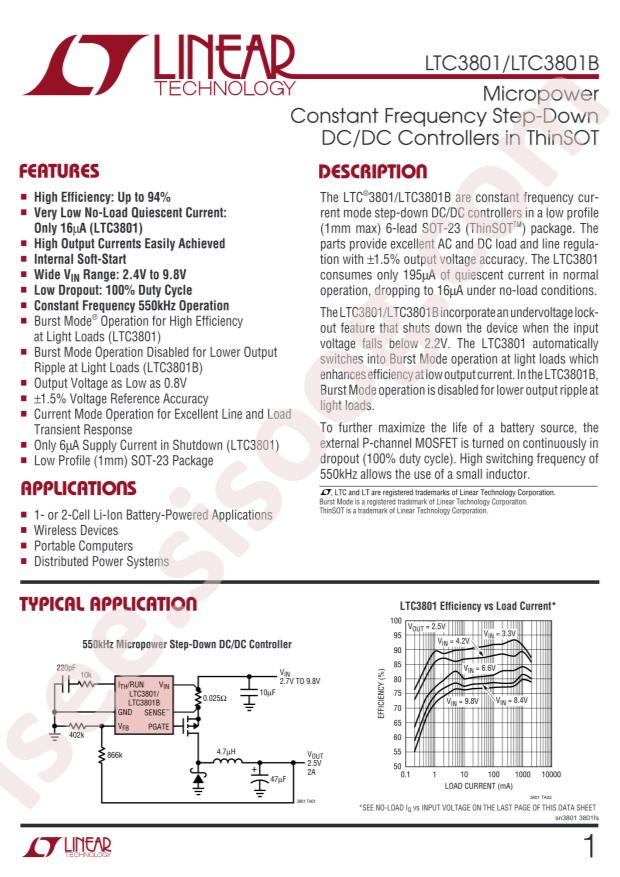 LTC3801ES6#TRMPBF