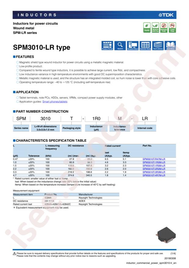 SPM3010T-1R5M-LR