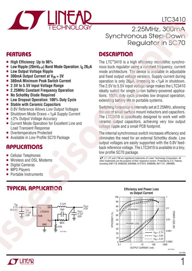 LTC3410ESC6#TRPBF