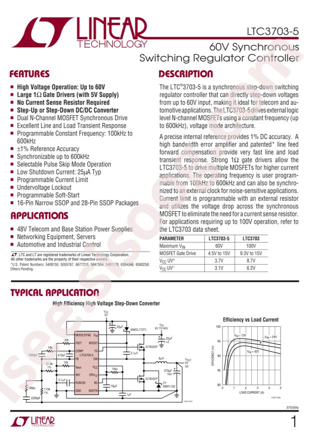 LTC3703EGN-5#PBF