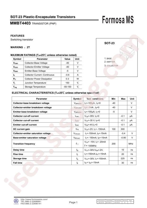 FMS(Formosa Microsemi) MMBT4403
