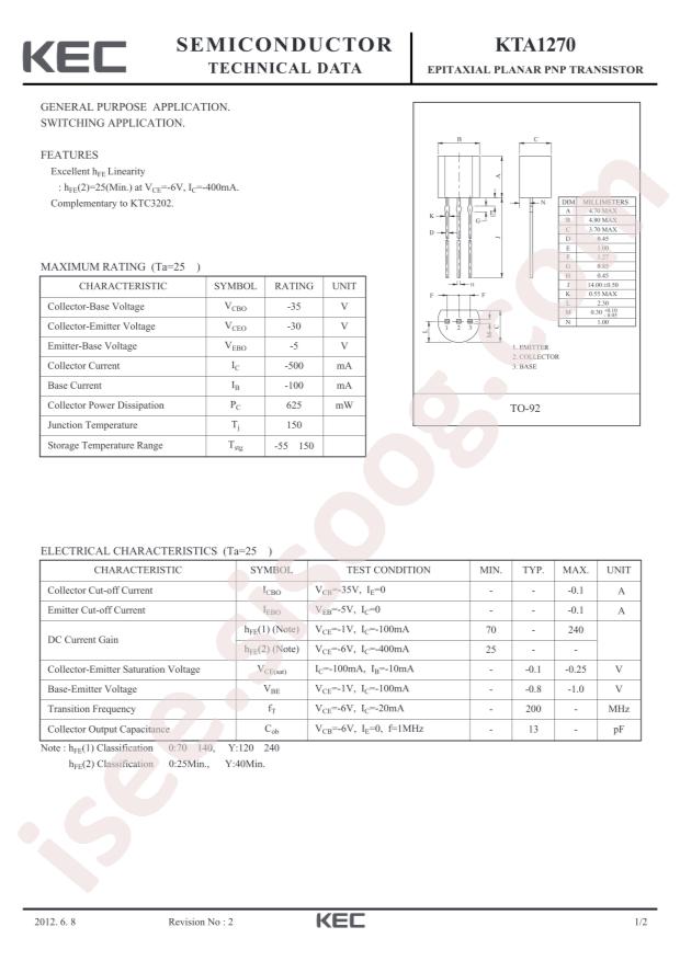 KTA1270-Y-AT/P