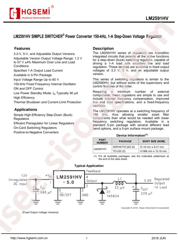 LM2591HVS-ADJ/TR