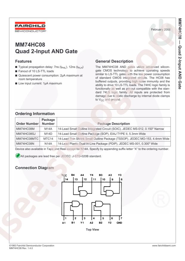 MM74HC08SJX