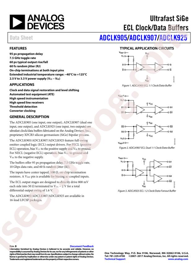 ADCLK925BCPZ-R2