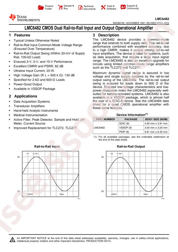 LMC6482IMMX/NOPB
