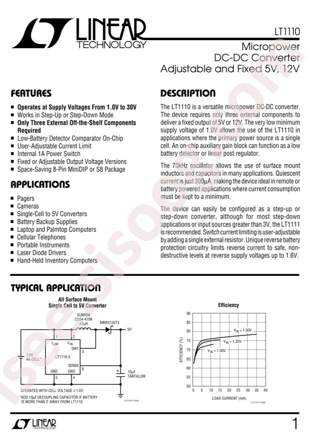 LT1110CS8#PBF