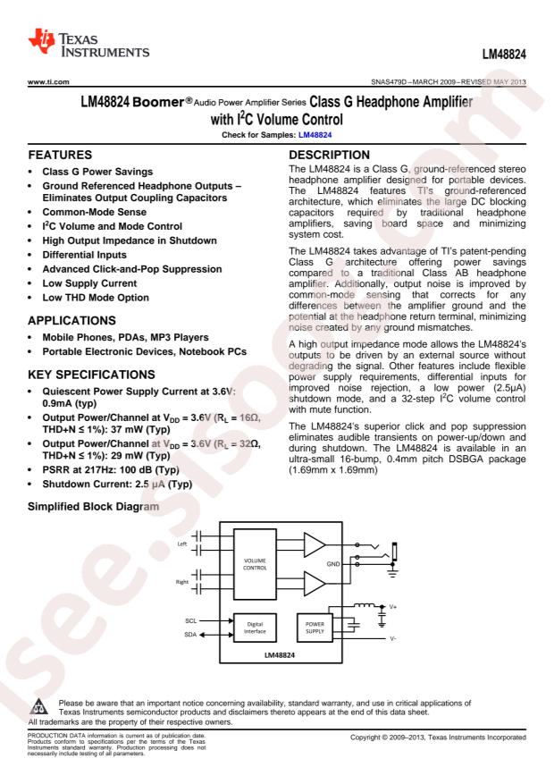 LM48824TMX/NOPB