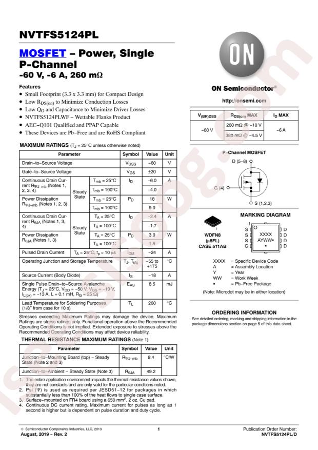 NVTFS5124PLWFTAG