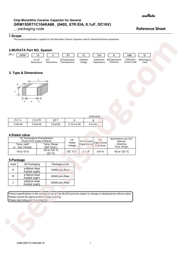 GRM155R71C104KA88D
