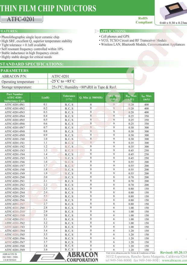 ATFC-0201-2N1B-T