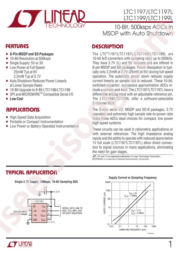LTC1197LIS8#PBF