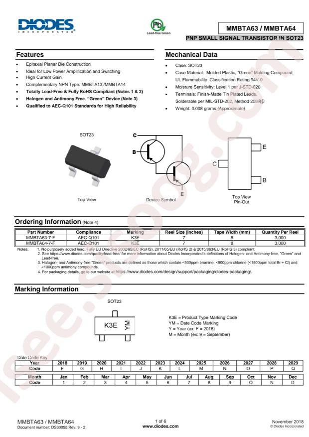 MMBTA64-7-F
