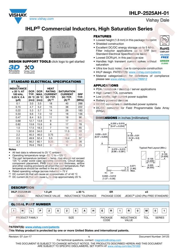 IHLP2525AHERR10M01