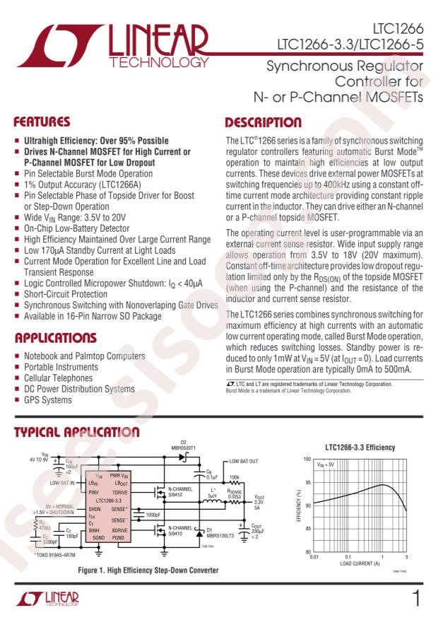 LTC1266CS#PBF