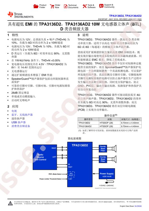 TPA3136AD2PWPR