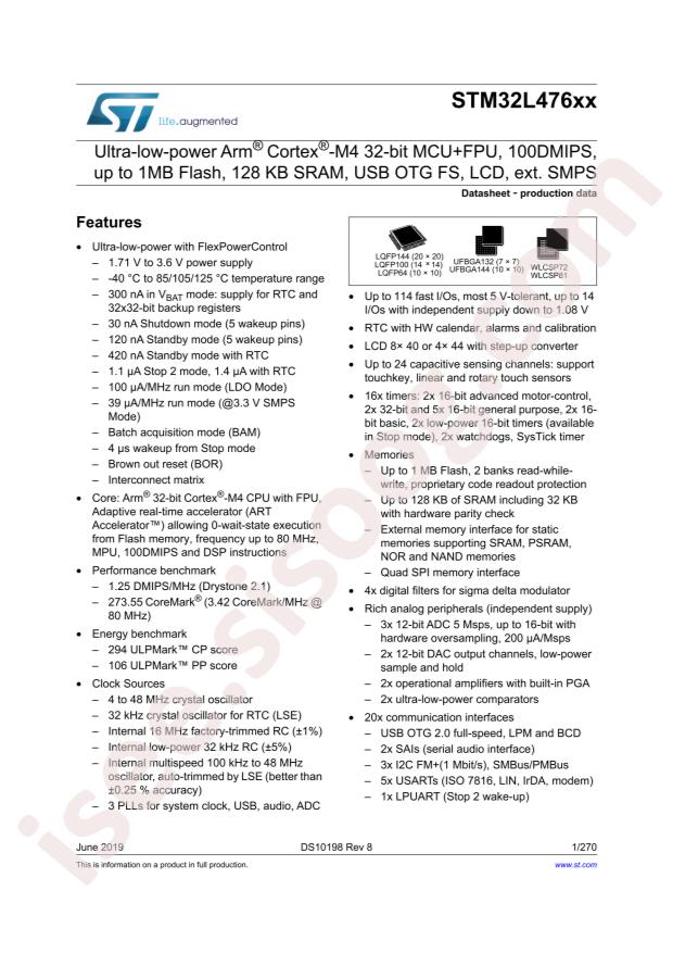 STM32L476VCT6TR