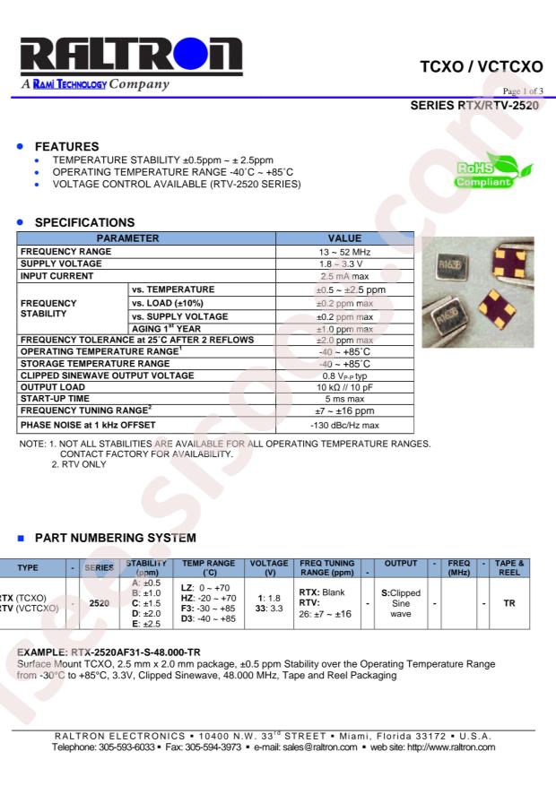 RTX-2520AF31-S-38.400-TR