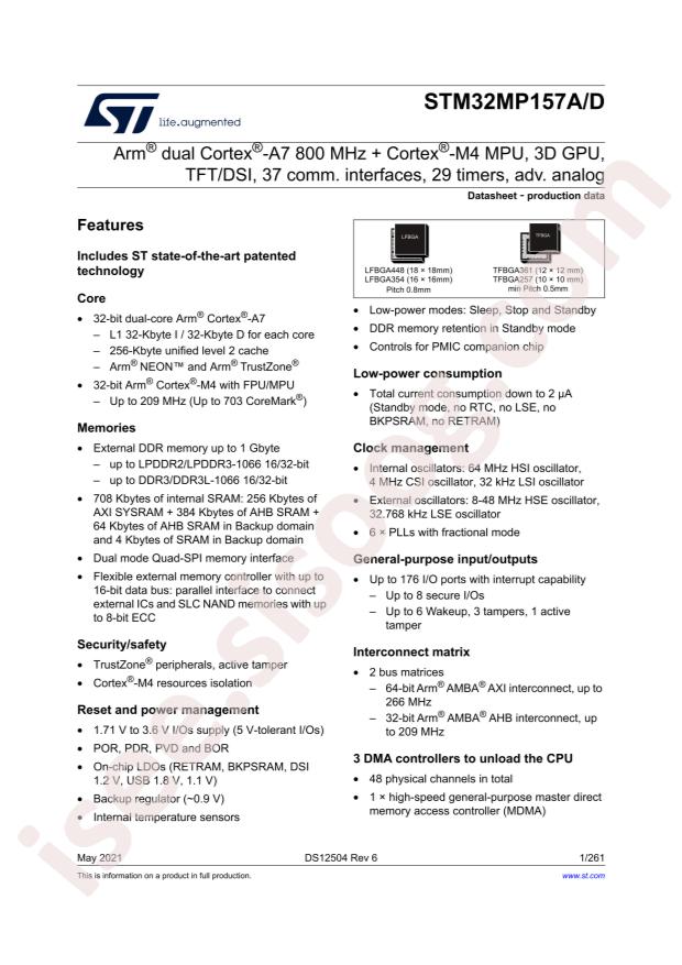 STM32MP157AAA3T