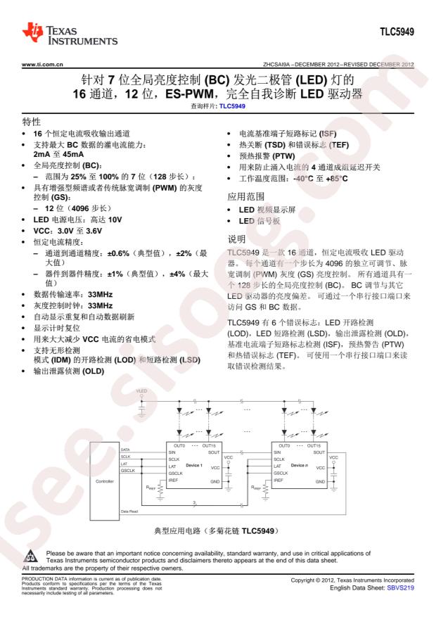 TLC5949PWPR